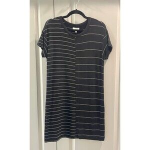 LOU & GREY Mixstripe Signaturesoft Tee Dress, Sz M